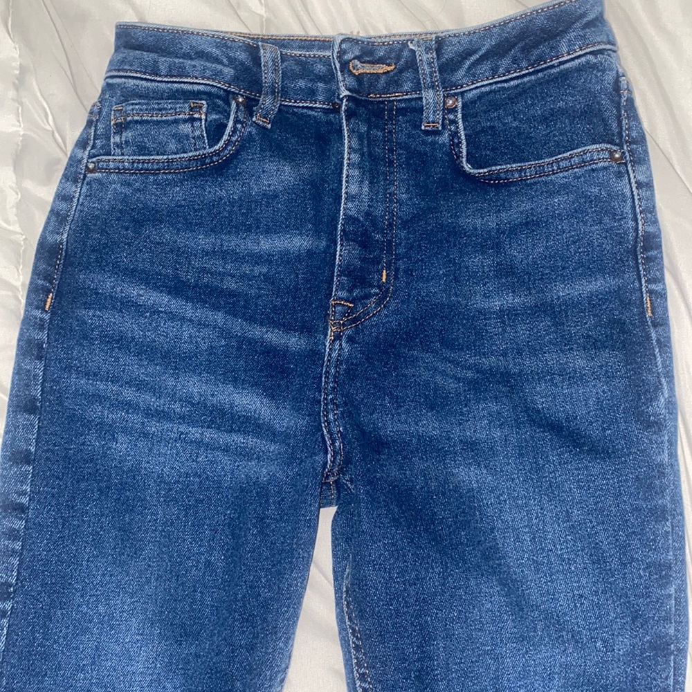 Dark Blue High Waisted Jeans